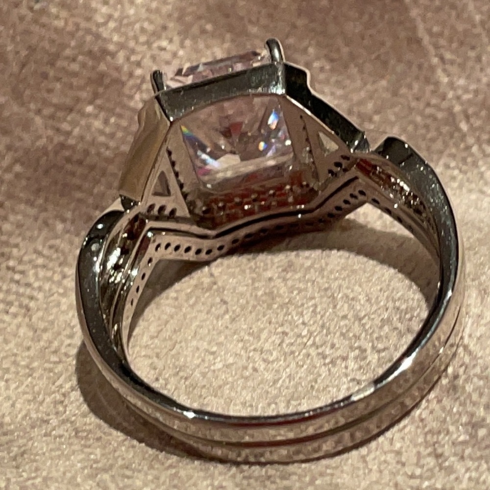 2 Pc Stackable Simulated Diamond Solitaire Ring N… - image 8